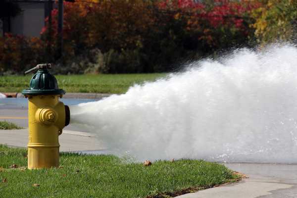 Flushing fire hydrant